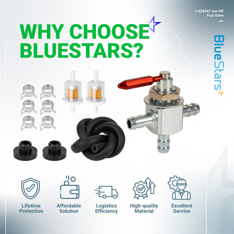 BlueStars dual-tank configuration support improves mower setup versatility.