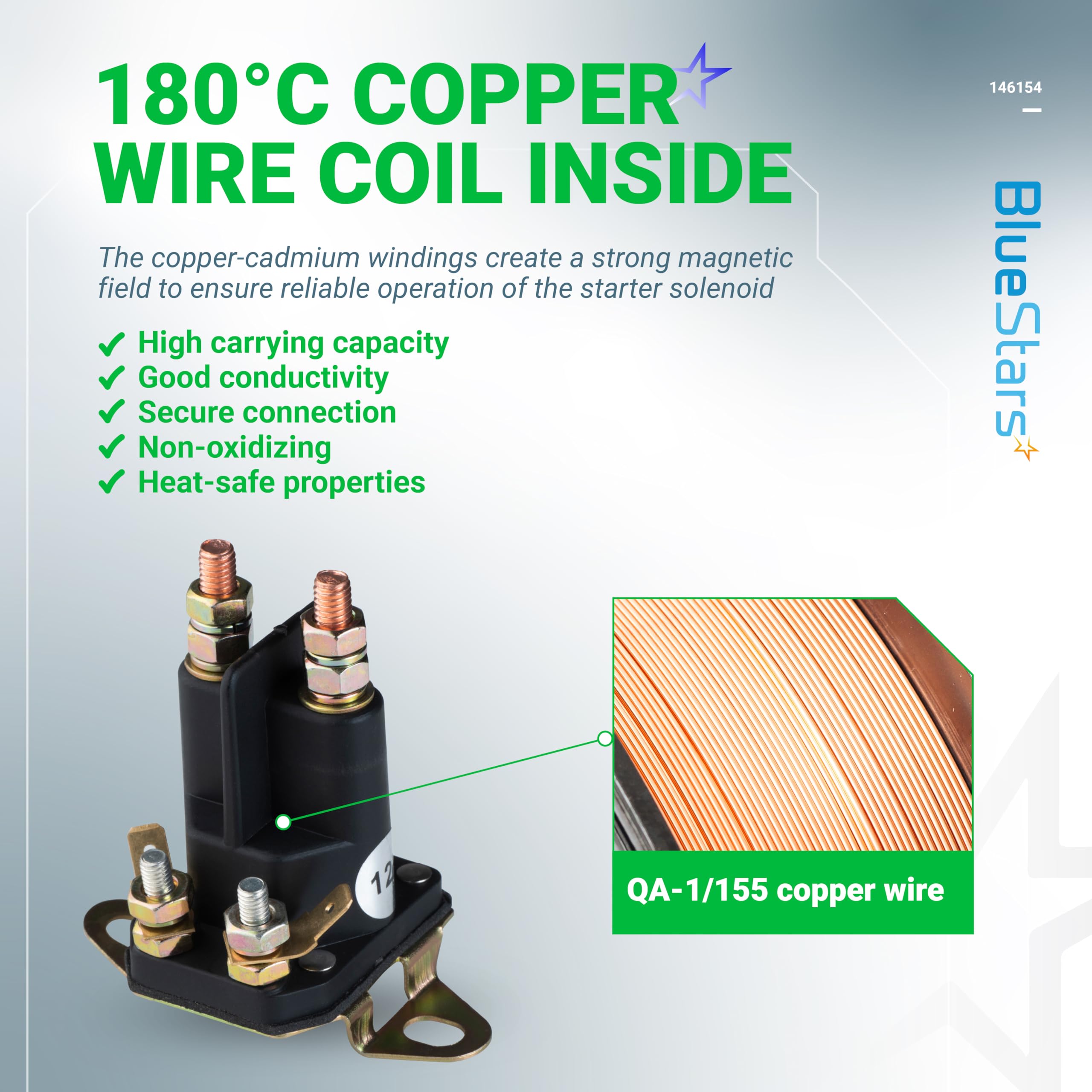 BlueStars durable ABS plastic and iron solenoid construction for long-lasting use