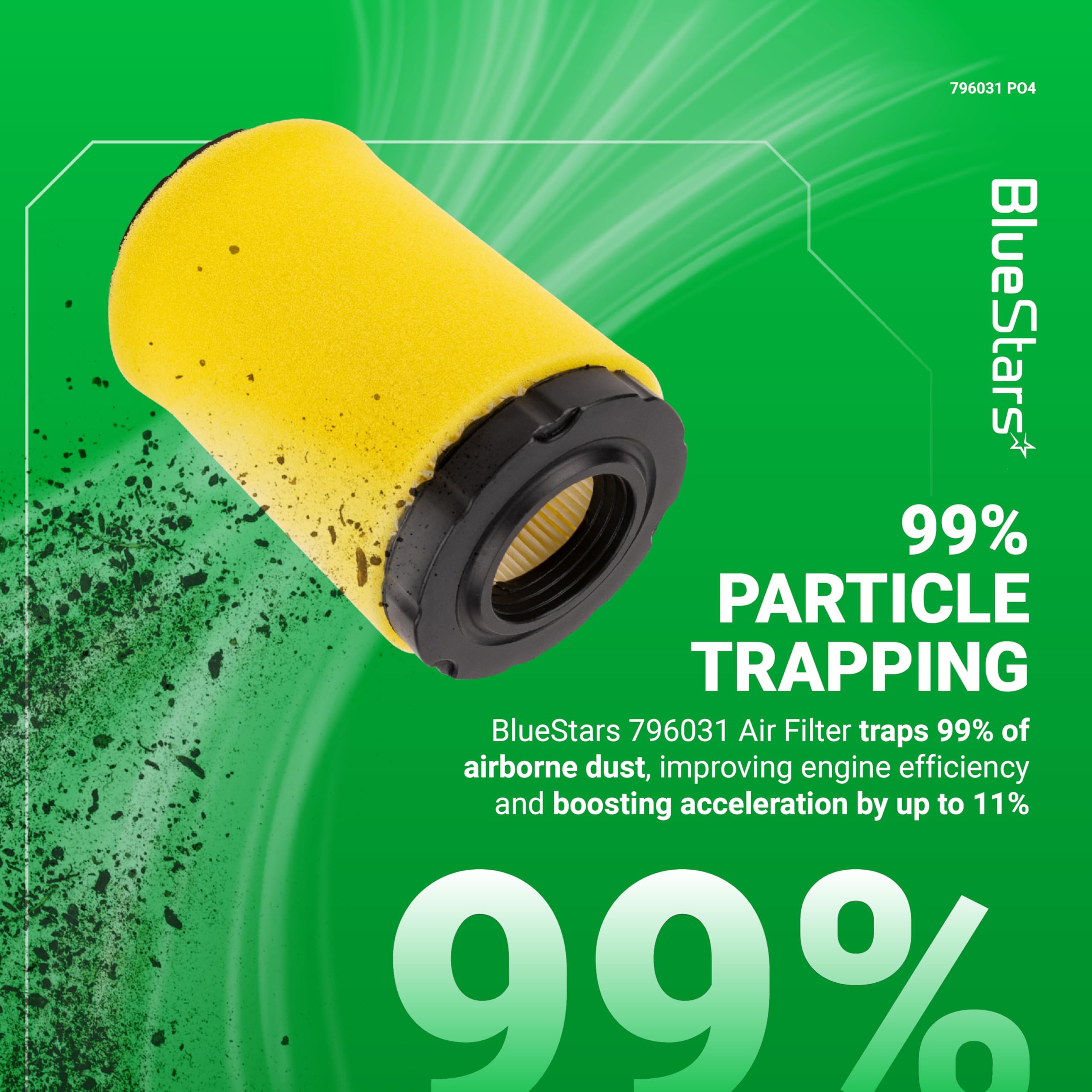 BlueStars polyurethane foam filter offers durable protection