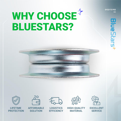 BlueStars easy-install design minimizes downtime during mower maintenance.