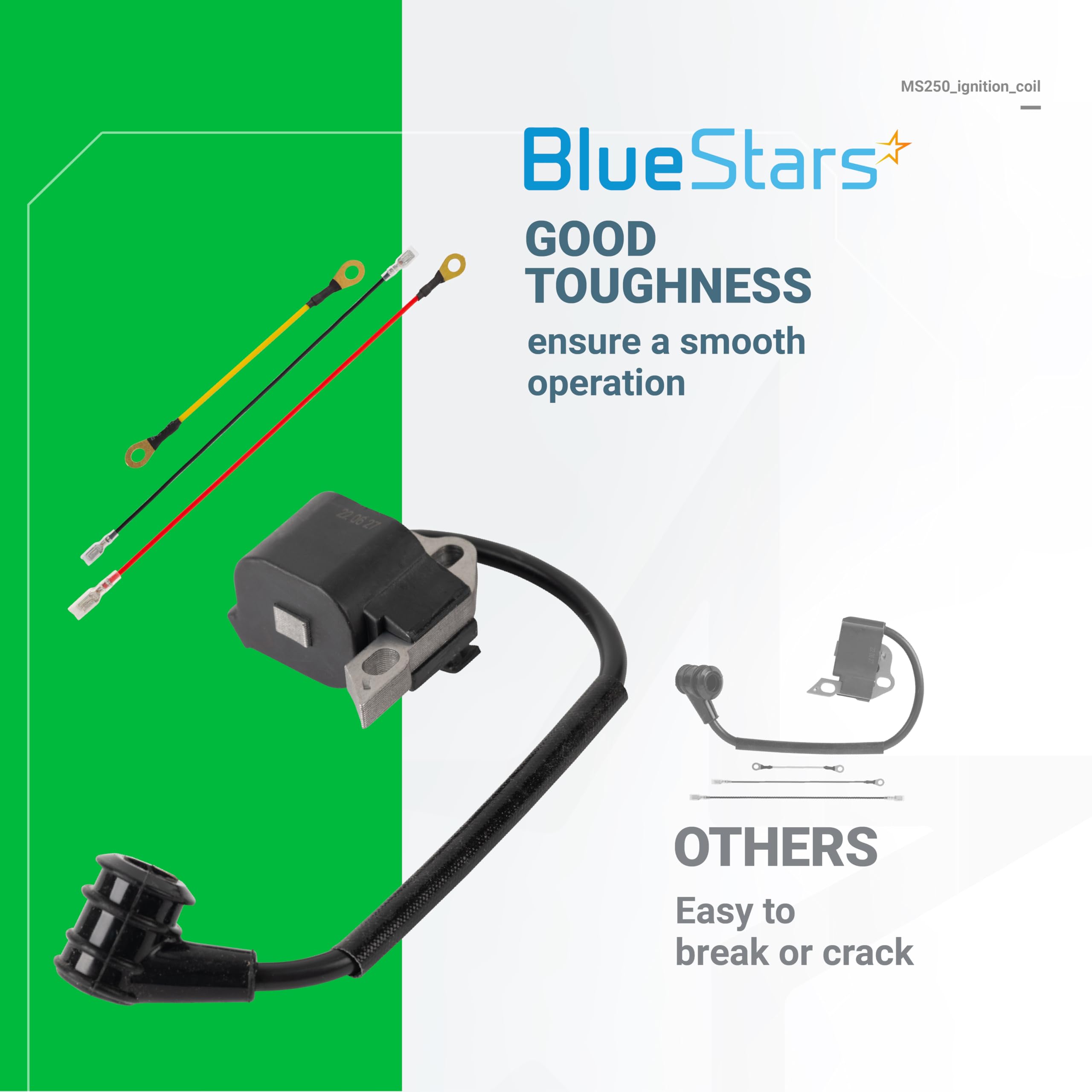 BlueStars easy-installation steps image guides DIY coil replacement.
