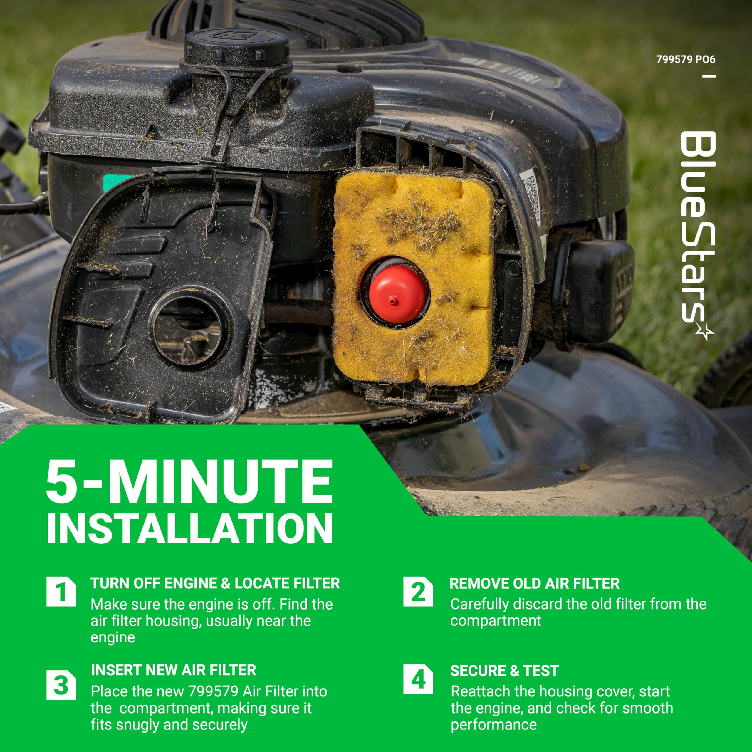 BlueStars engine protection benefits come from high-quality polyurethane foam.