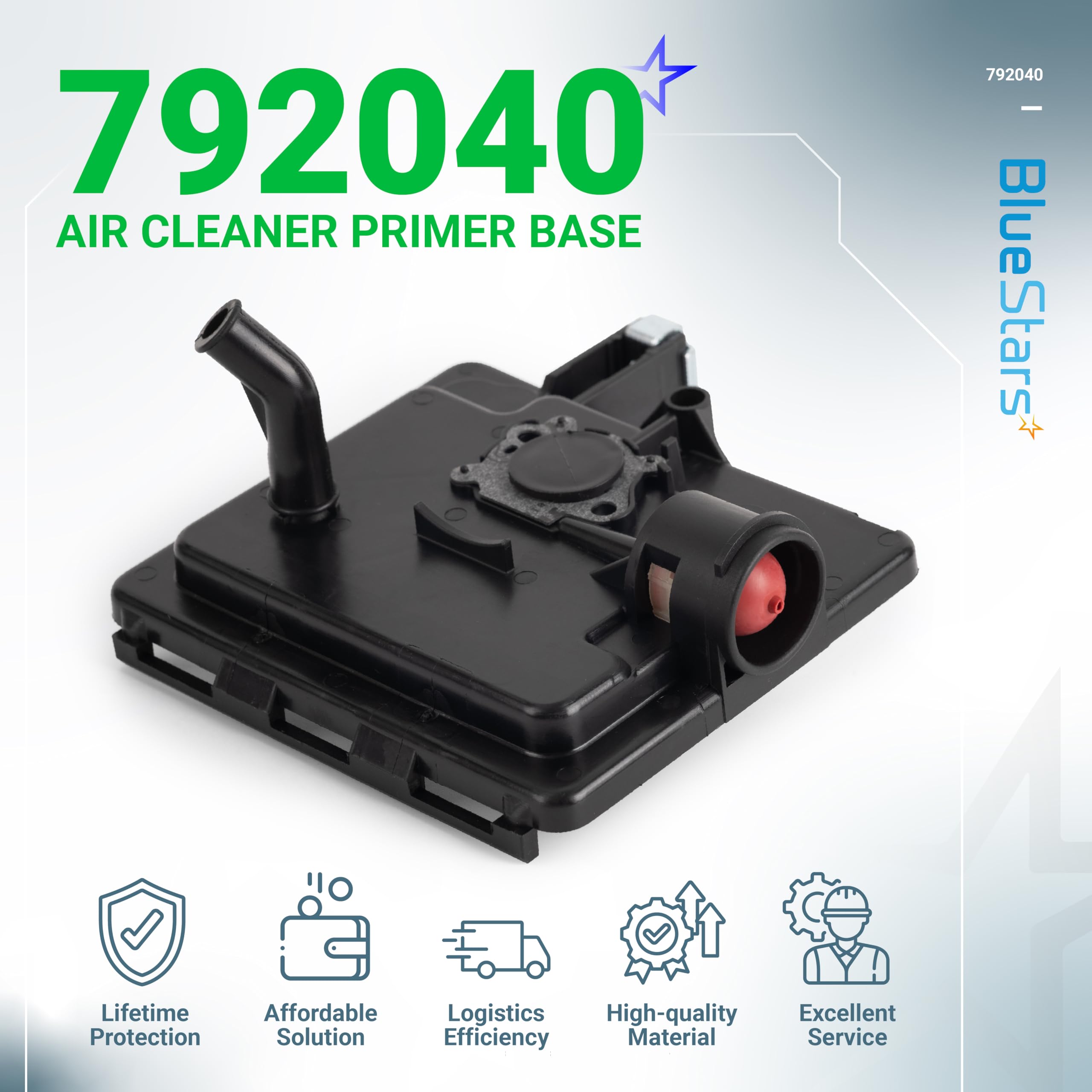 BlueStars foam air-filter interaction helps capture dust before it reaches the engine