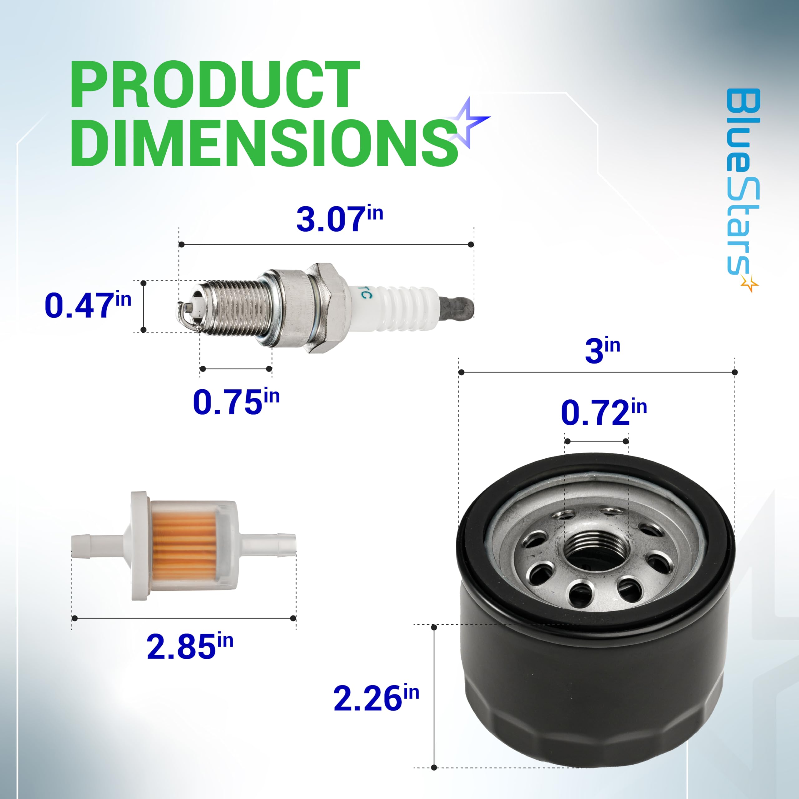 BlueStars FR691V tune up kit fuel filter supports steady fuel flow