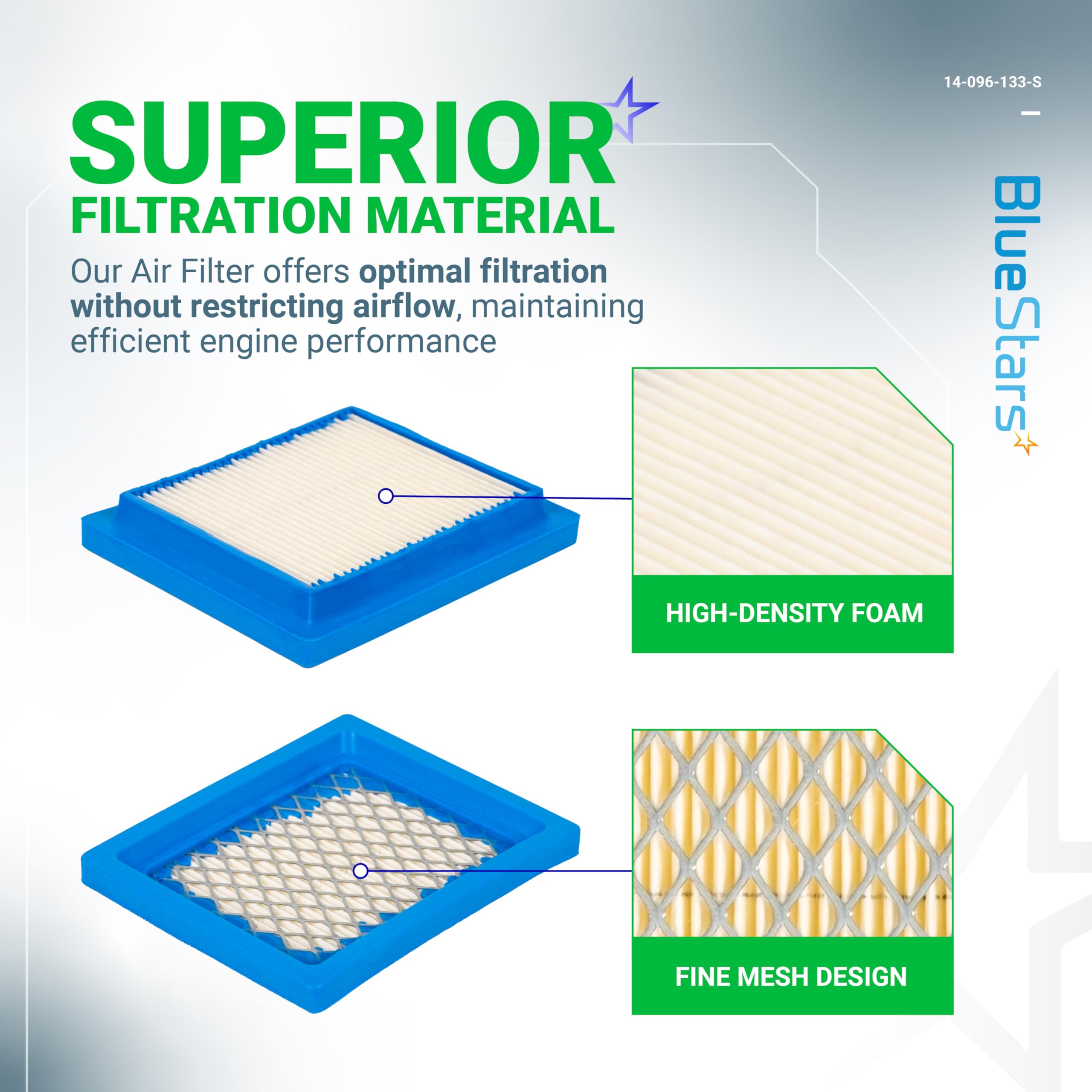 BlueStars fuel filter positioned for clean fuel delivery
