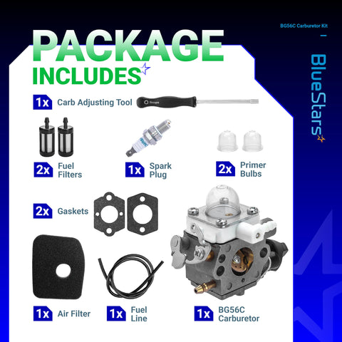 BlueStars fuel filter helps clean fuel supply for smoother starts.