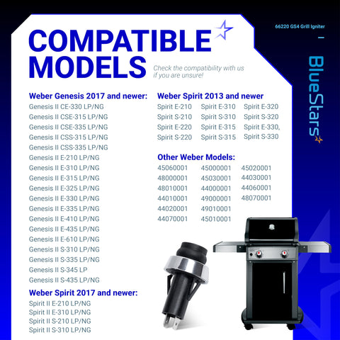 BlueStars Genesis II compatibility highlights broad Weber support