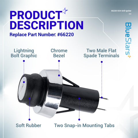BlueStars 66220 ignition spark captured for reliable lighting