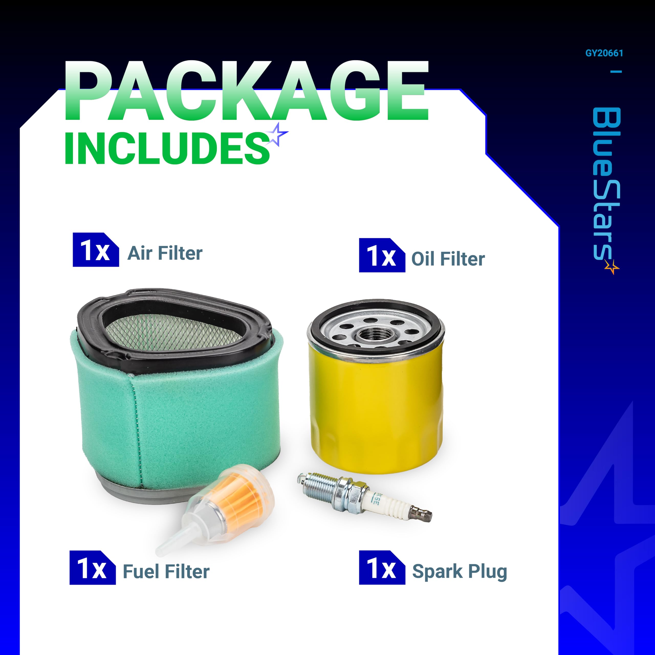 BlueStars GY20661 air filter foam pre-cleaner traps dirt before entry