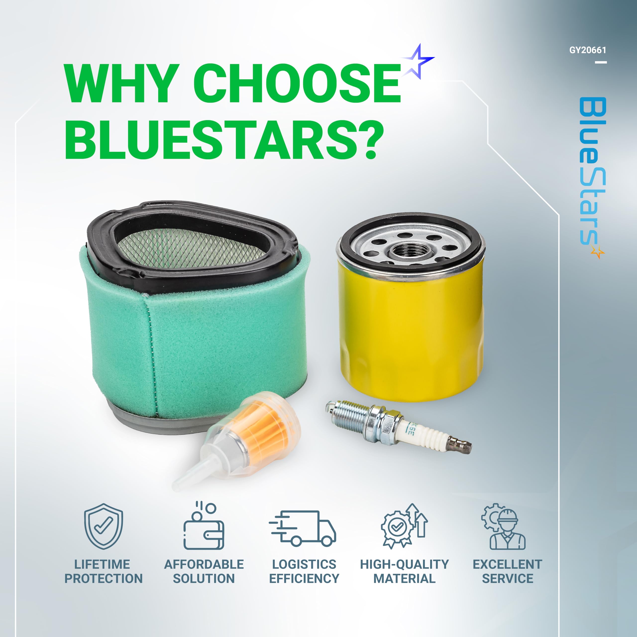 BlueStars GY20661 engine parts detail image emphasizes components