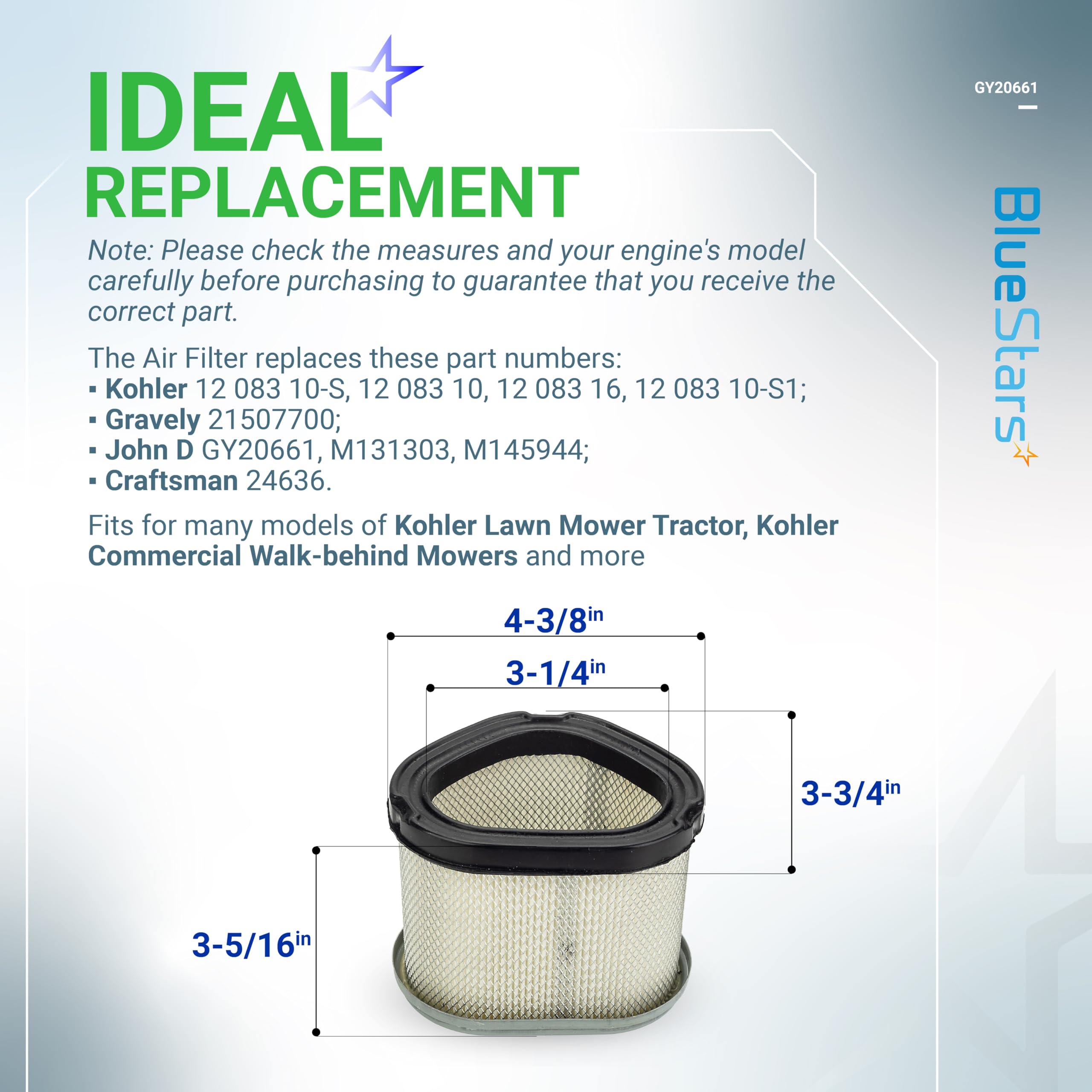 BlueStars GY20661 oil filter metal housing resists corrosion over time