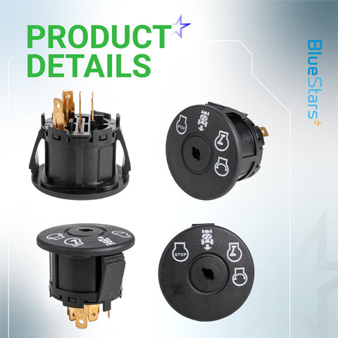 BlueStars ignition switch exterior featuring rugged ABS casing for outdoor use.