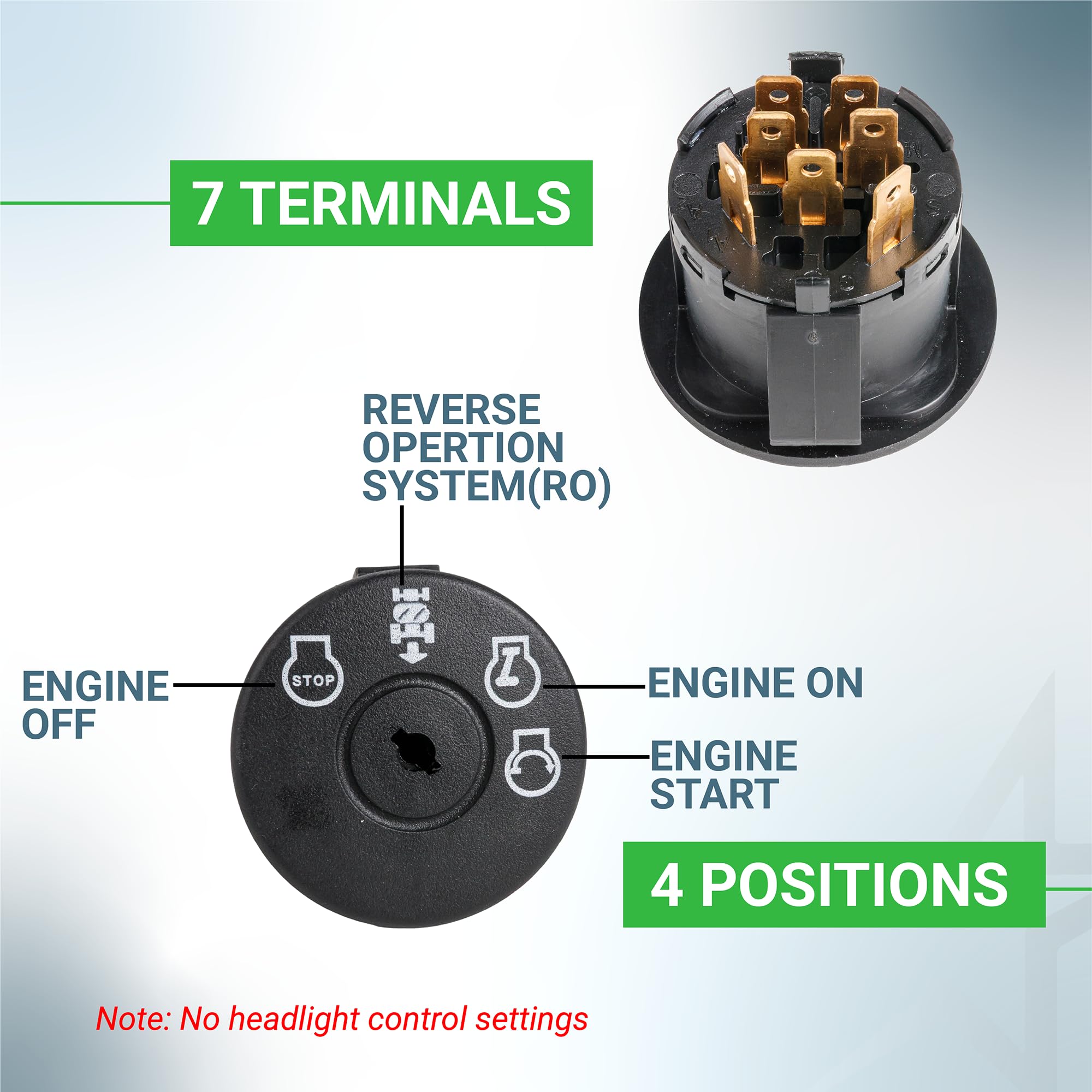 BlueStars 532193350 ignition switch with two keys included for immediate use.