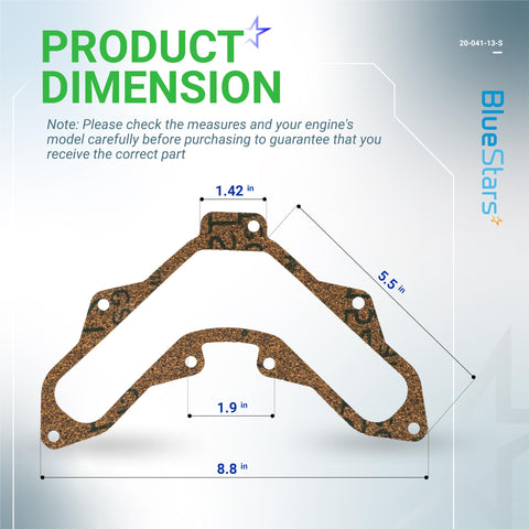Gasket compatible with Kohler Courage SV480-SV530 engines, durable oil seal.