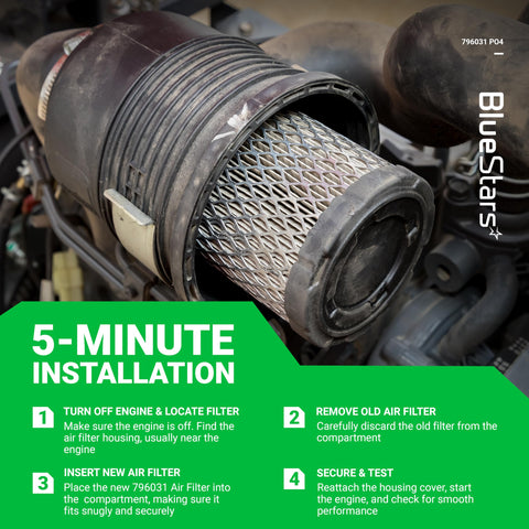 BlueStars lawn mower air cleaner supports peak engine performance