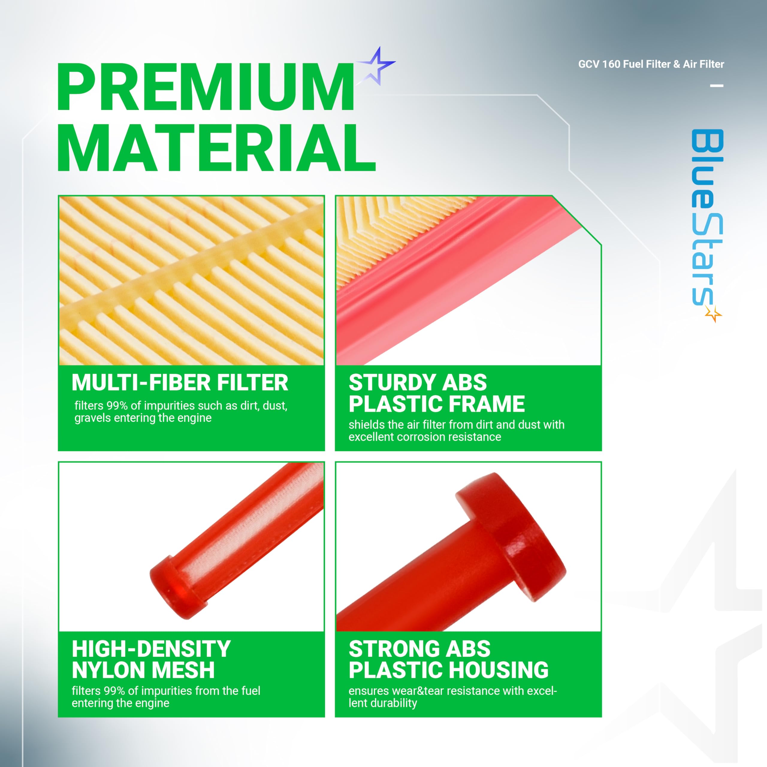 BlueStars kit supports lawn mower performance with durable, engine-friendly components.