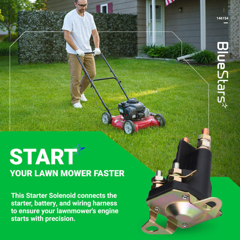 BlueStars lawn mower start system wiring view demonstrates broad compatibility