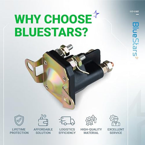 BlueStars lawn mower startup solenoid in action highlighting reliable engagement