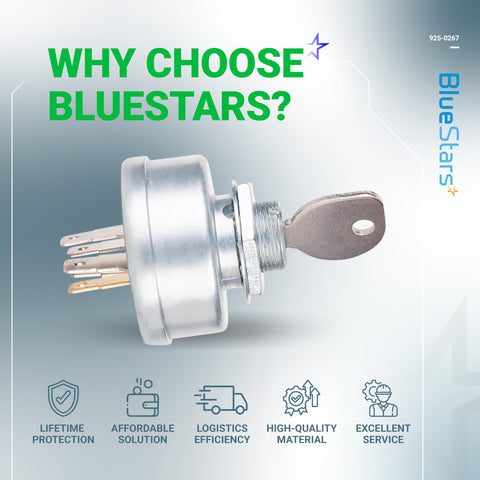 BlueStars lifetime protection badge signaling long-term support and defect coverage.