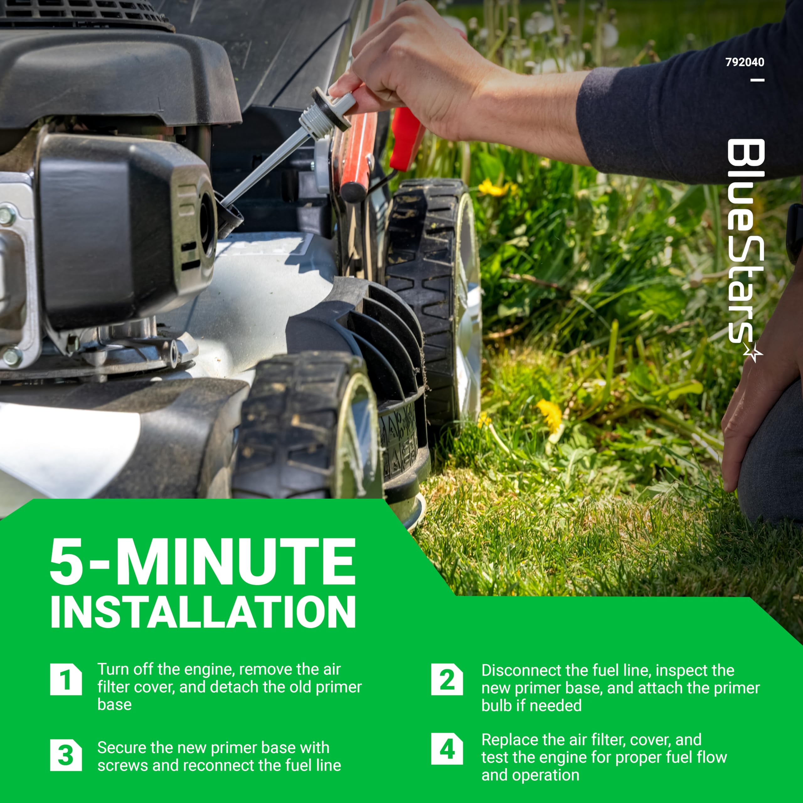 BlueStars lifetime protection label communicates long-term reliability and support