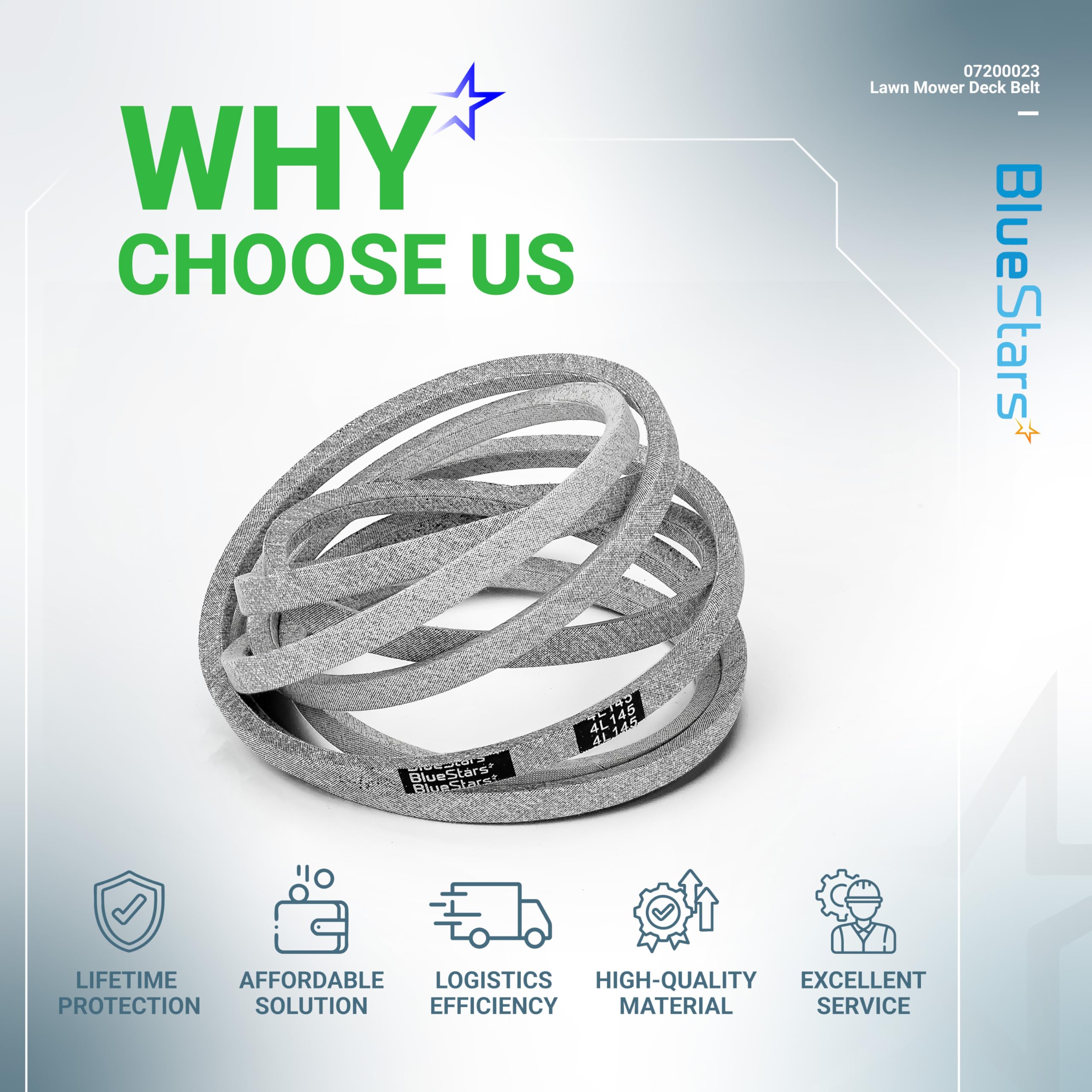 BlueStars lifetime protection covers defects for added peace of mind.