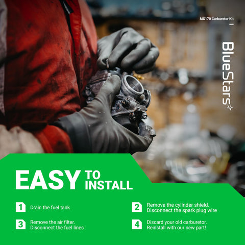 BlueStars MS170 fuel filter captures debris for cleaner fuel
