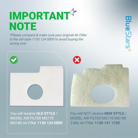 BlueStars MS170/MS180 fuel filter ensures steady fuel flow for reliable starts