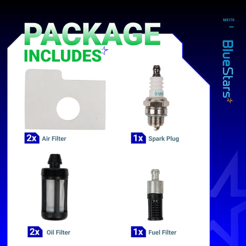 BlueStars MS170/MS180 oil filter promotes clean lubrication and engine longevity