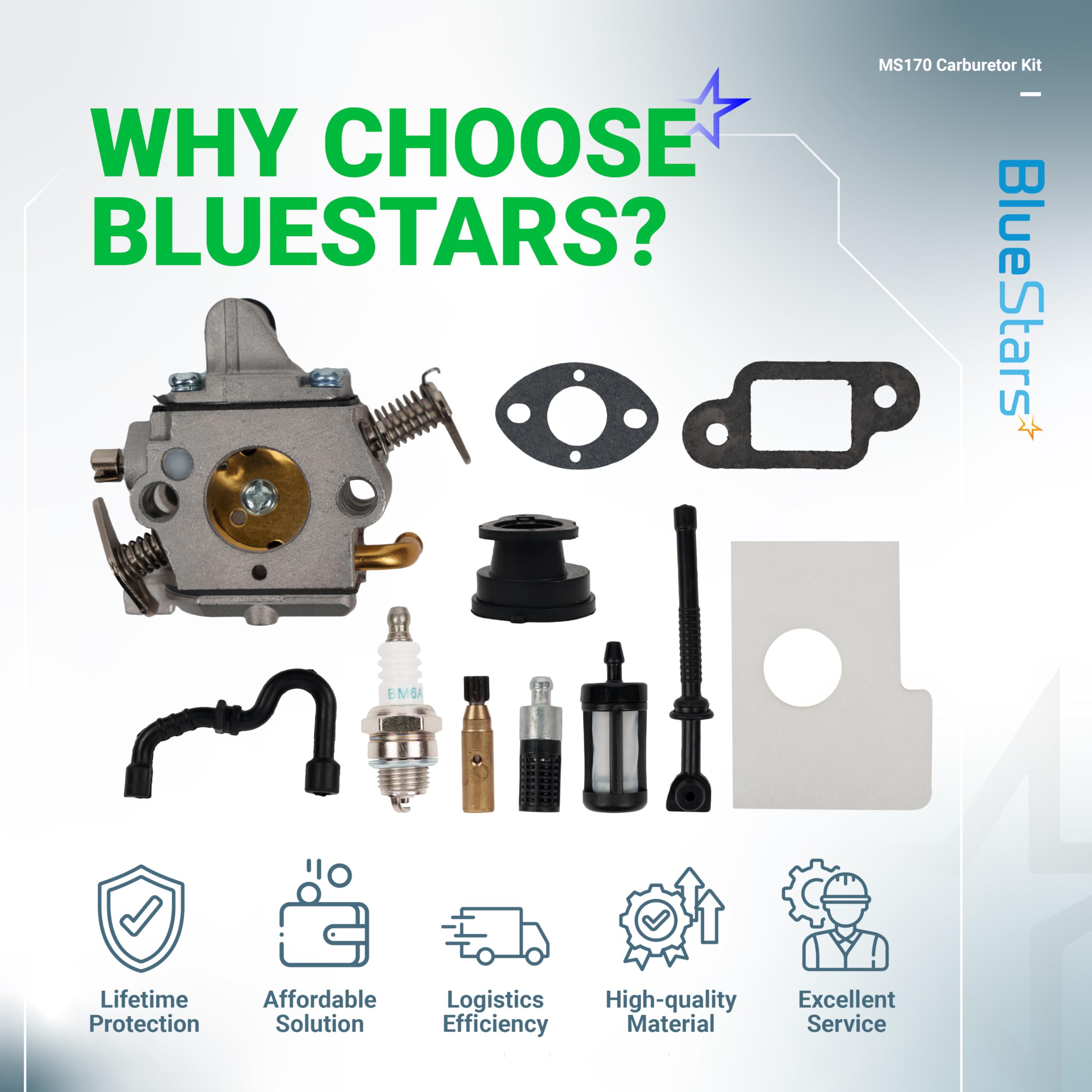 BlueStars MS170 oil pump compact part for efficient oil delivery
