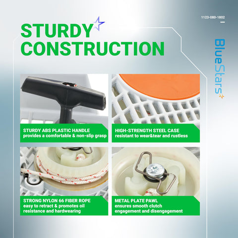 BlueStars MS210/MS230/MS250 fit enhances quick pulls and smooth operation.