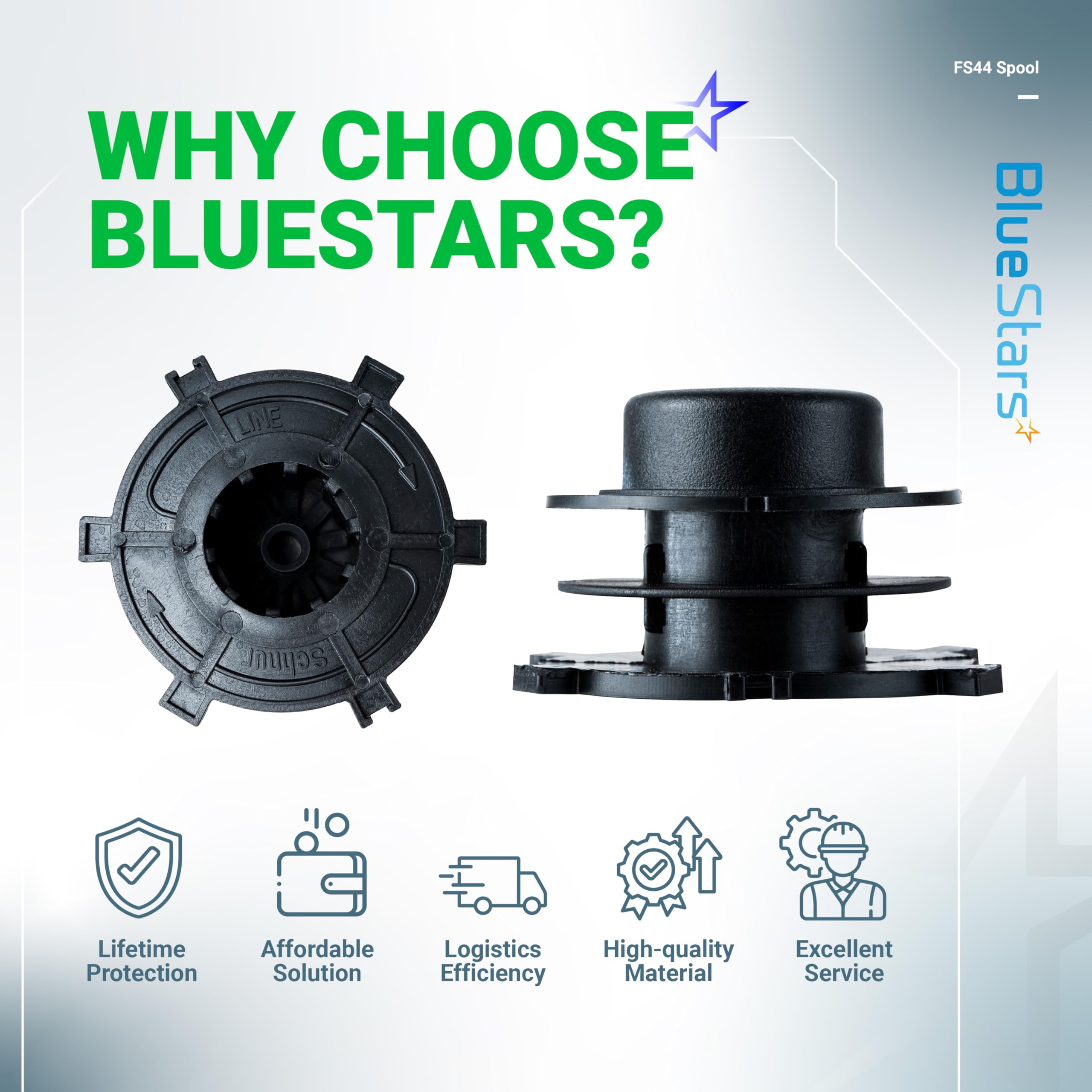 BlueStars six-pack provides consistent performance across multiple trimmer heads.