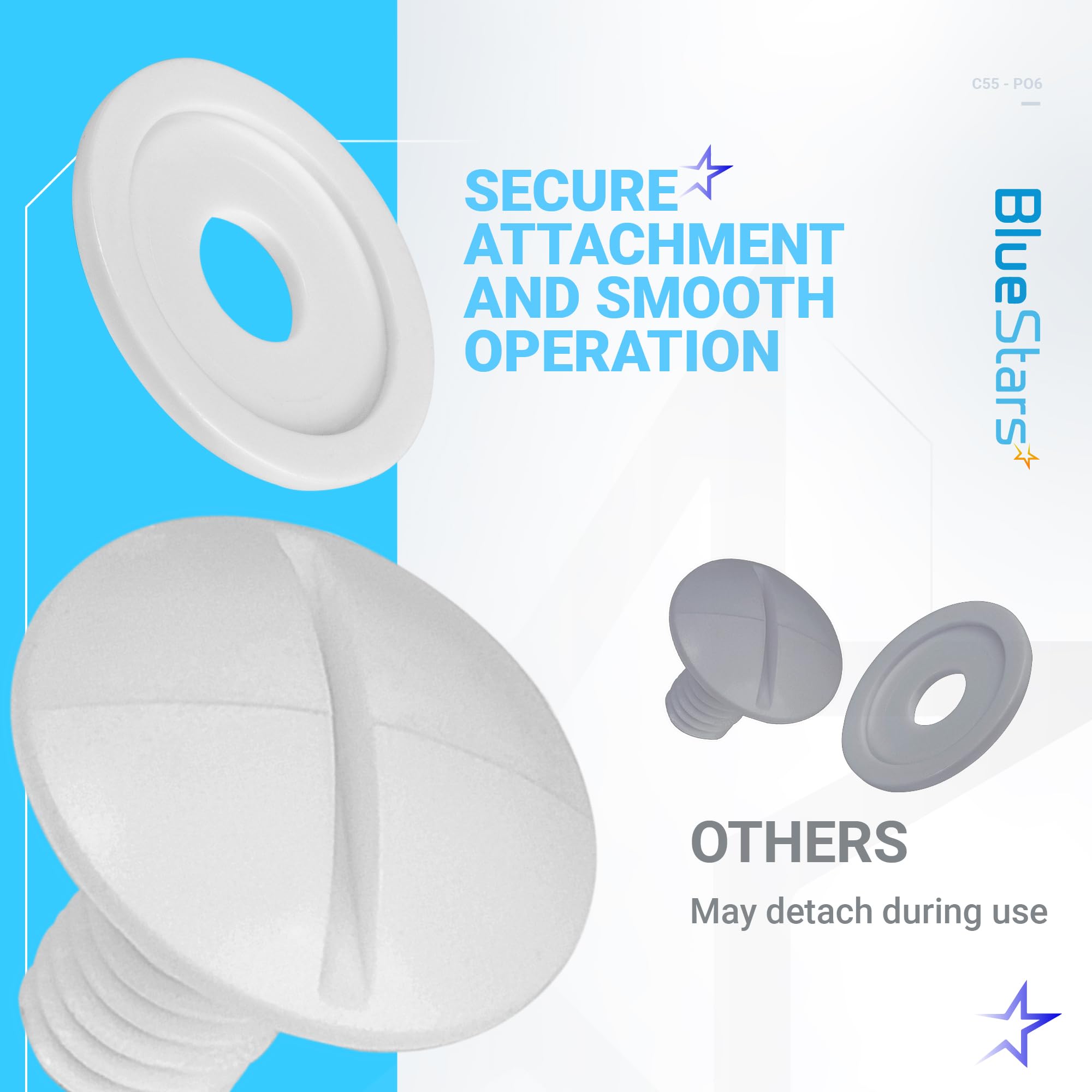 BlueStars packaging image shows ready-to-install pool cleaner parts.