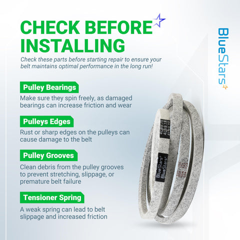 BlueStars belt packaging showing premium white wrap and robust construction.