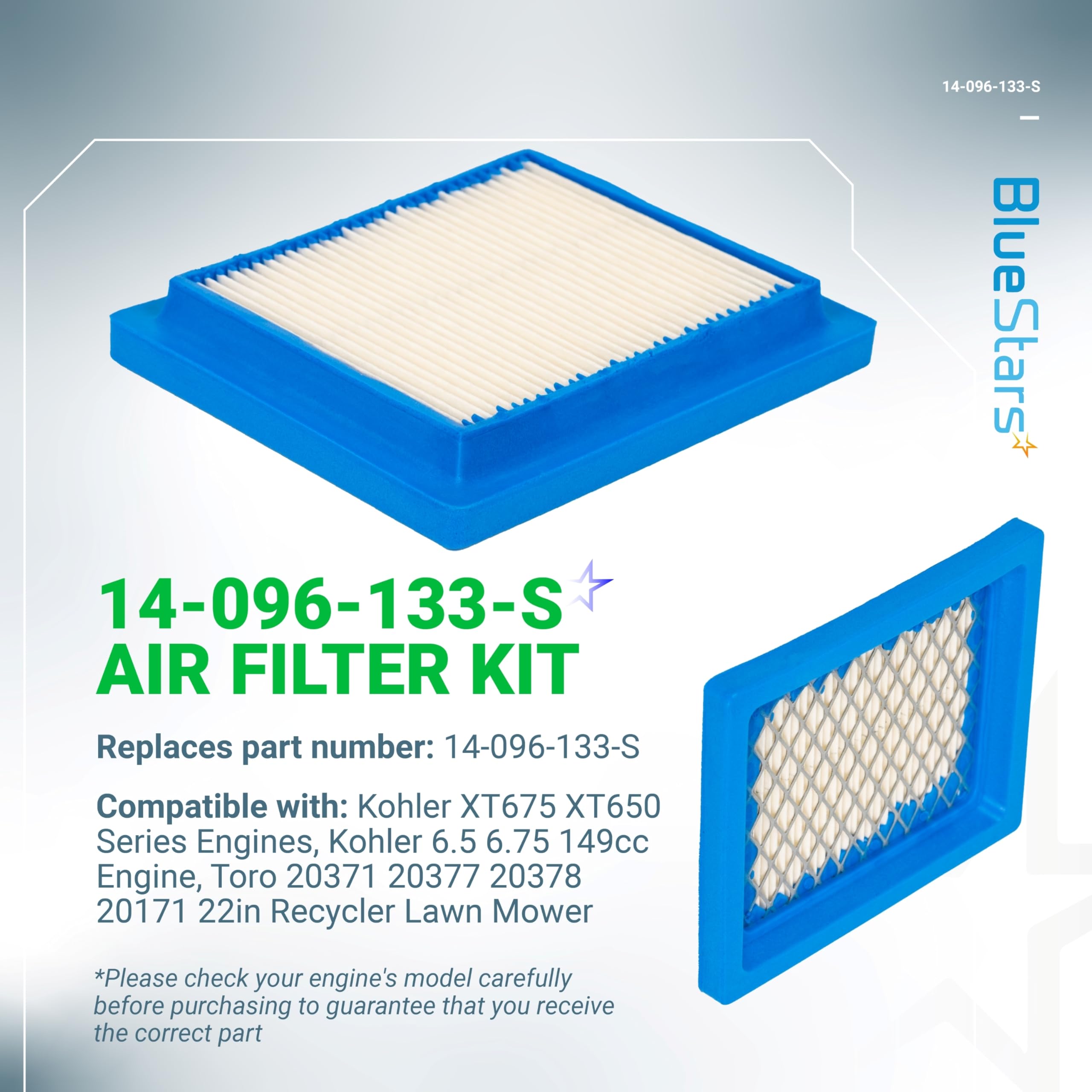 BlueStars cover protecting the air cleaner from debris and weather