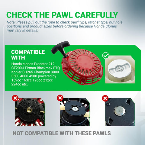 BlueStars recoil starter cover and pawls for durable starts