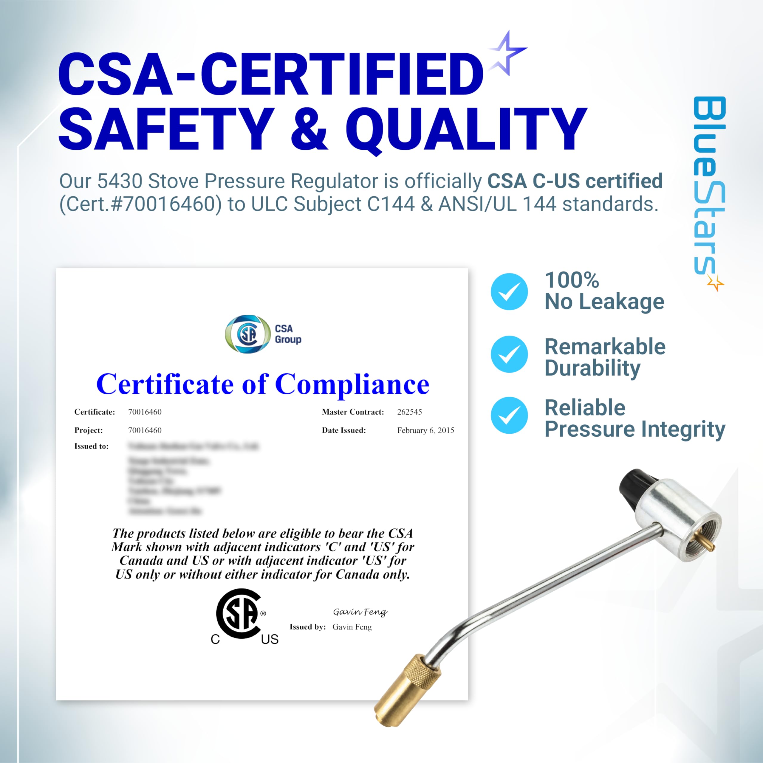 BlueStars regulator package contents with 5430 unit for easy replacement