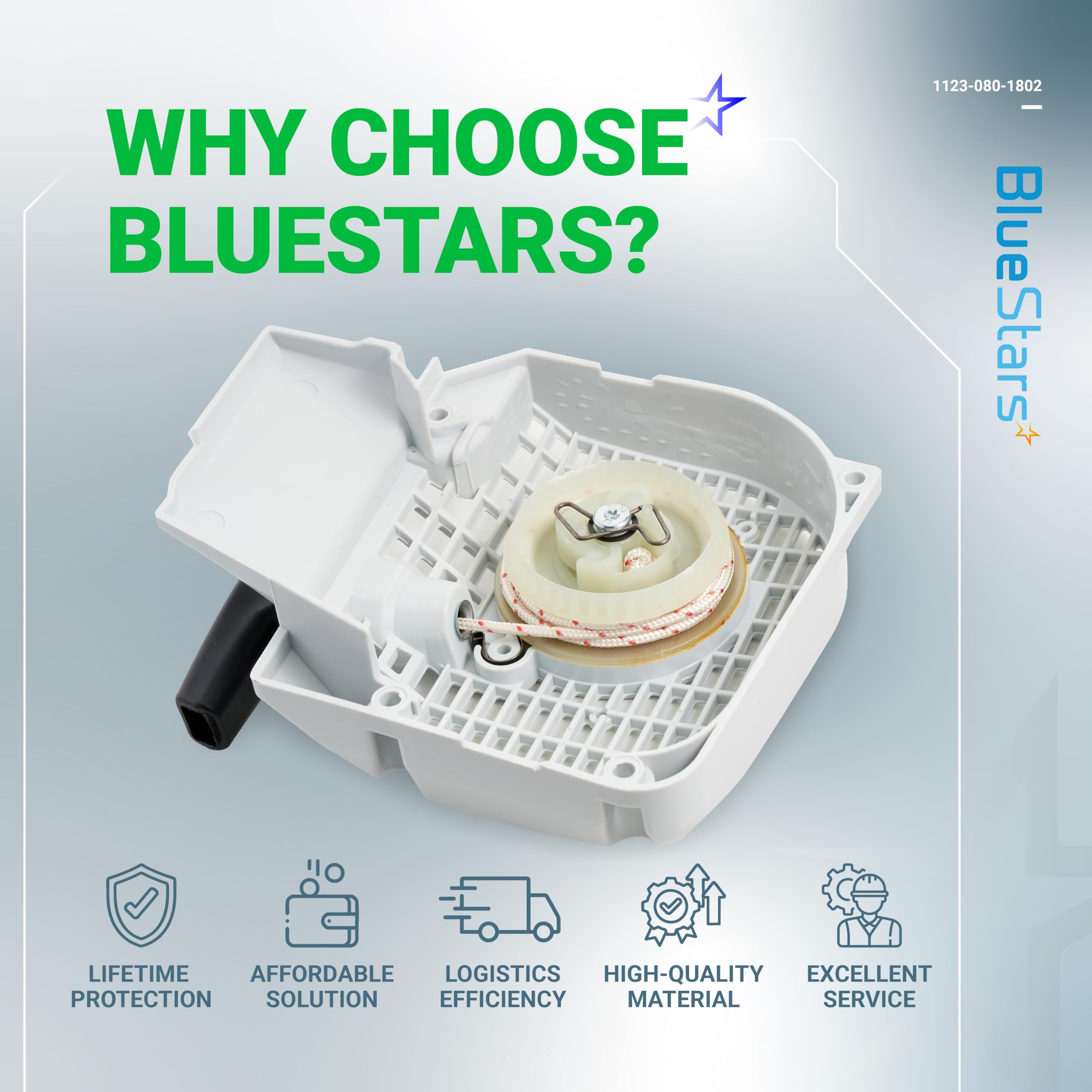 BlueStars compatible replacement for 1123-080-1802 ensures OEM-like fit.