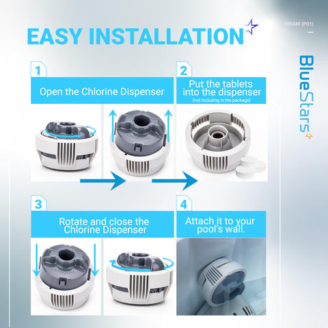 BlueStars replacement for P05345 P03821 highlighting compatibility with common spa brands