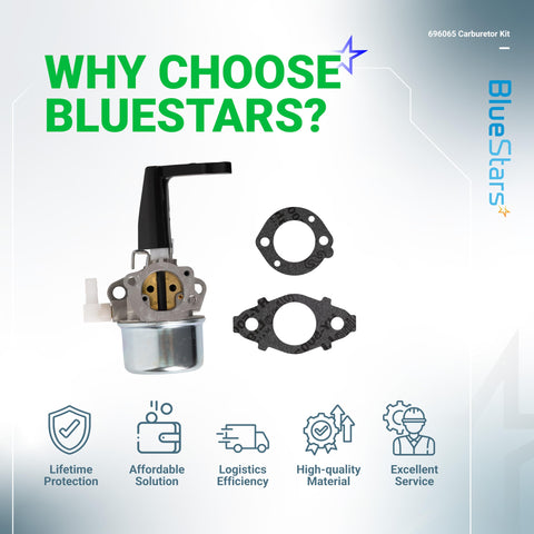 BlueStars carburetor setup for tiller and generator use