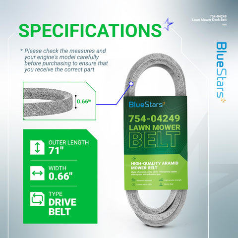 BlueStars Troy-Bilt compatible belt showing easy replacement for maintenance