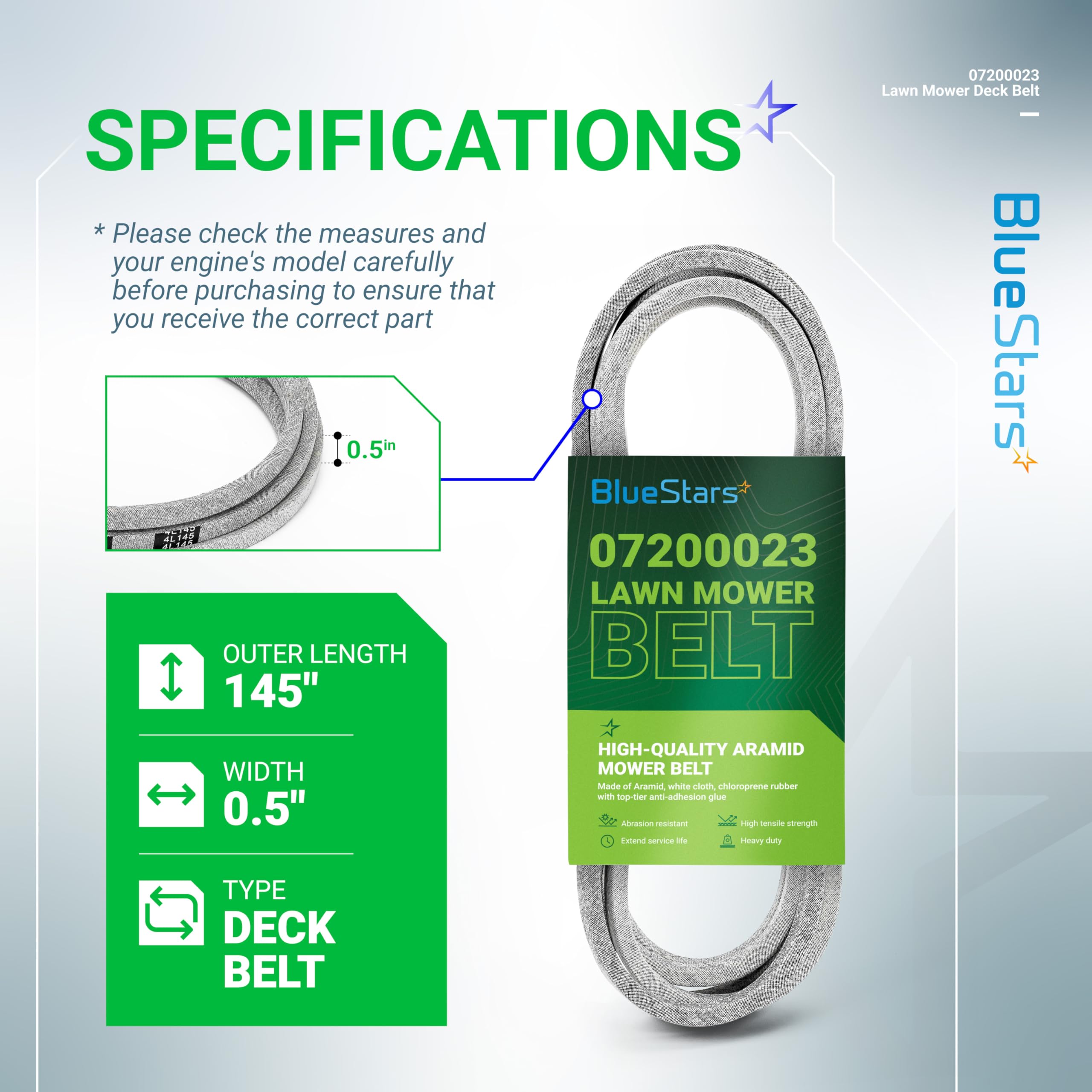 BlueStars two-layer wrap provides heat resistance and wear protection.