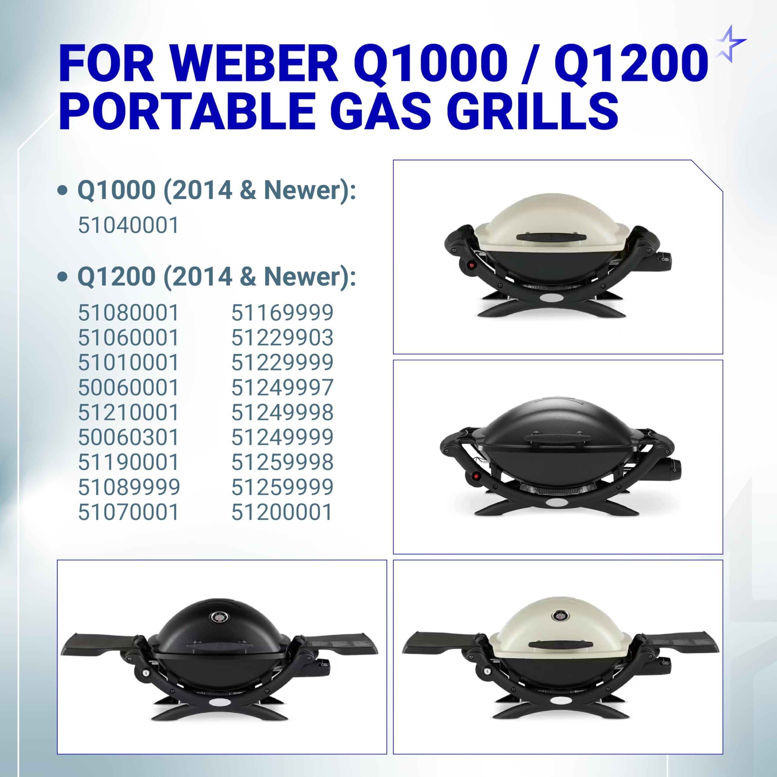 Bracket-mounted regulator by BlueStars for Weber Q series grills