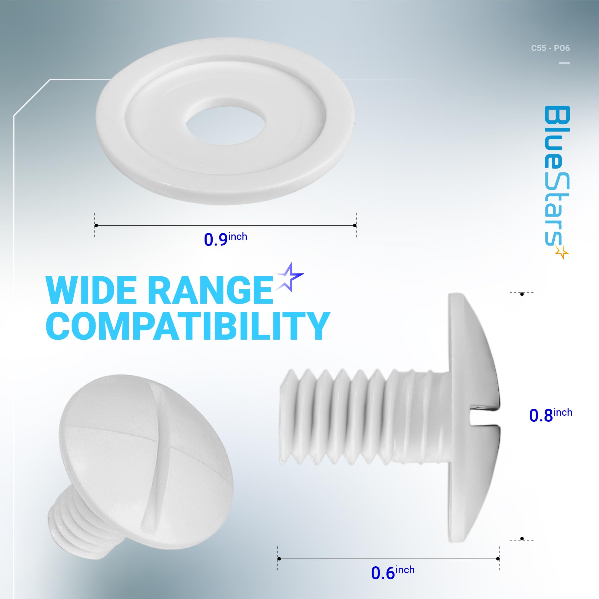 BlueStars washer for pool cleaner distributes pressure to protect wheel housing.