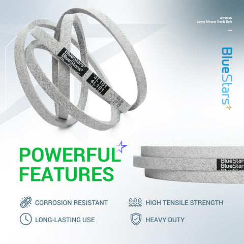 BlueStars YTA18542 deck belt fits Husqvarna, delivering dependable cutting performance