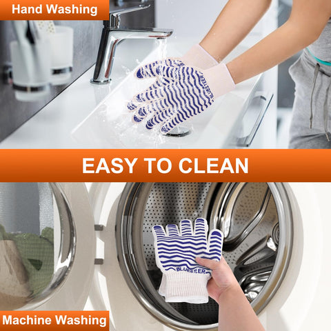 BLUESTEER multi-function gloves suit cooking, grilling, frying, and baking tasks.