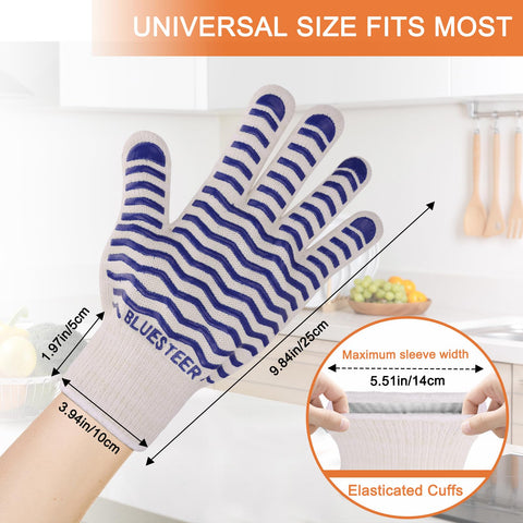 BLUESTEER universal-fit gloves provide comfortable wear for most hands.