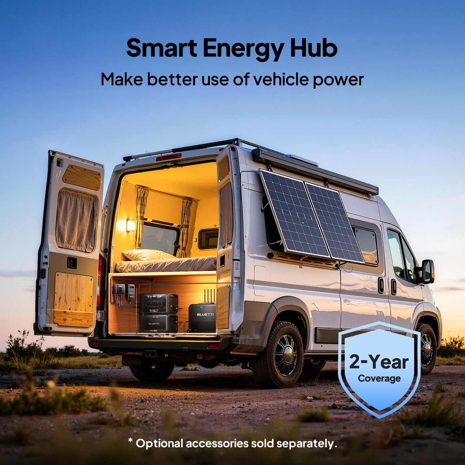 BLUETTI Charger 2 BAT port enables emergency jumpstart with compatible power stations