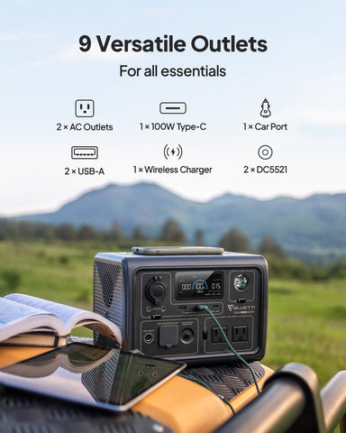 BLUETTI EB3A fast-charge feature enables quick top-ups for on-the-go use.