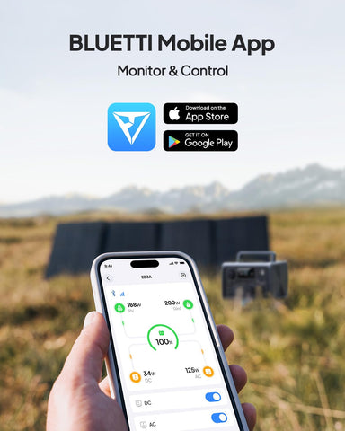 BLUETTI EB3A includes AC and solar charging cables for easy setup.