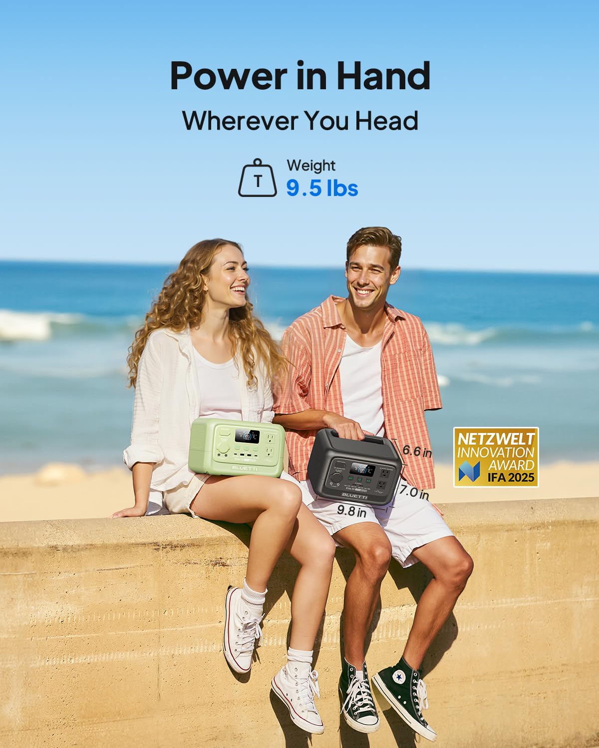 BLUETTI Elite 30V2 288Wh battery for daily and on-the-go charging.